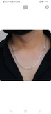 زنجیر نقره مردانه ژاپنی مدلSv1176،رنگ سفید عیار925