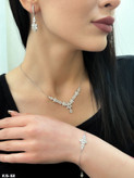 سرویس زنجیری نقره زنانه عیار925مدل Sv1160