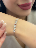 سرویس زنجیری نقره زنانه فلاور عیار925 مدل Sv1160