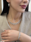 سرویس جواهری نقره زنانه ایتالیایی عیار۹۲۵ مدلSv13۶۵