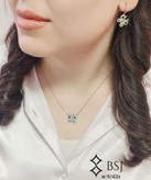 نیمست جواهری نقره طرحپروانه برند Bsjعیار۹۲۵ مدلSv5095