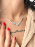 سرویس زنجیری نقره زنانه فلاور عیار925 مدل Sv2142